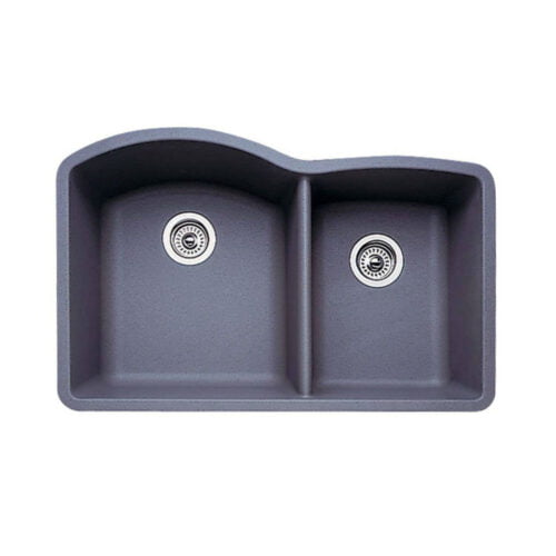 Blanco 1-3/4 bowl metallic grey