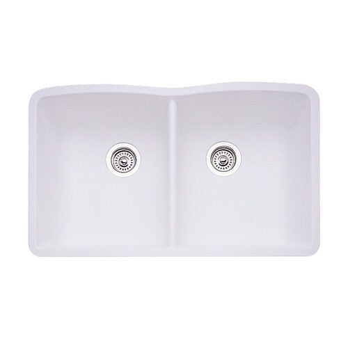 Blanco diamond double bowl white