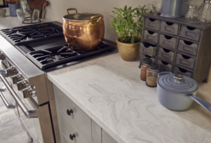 Corian Limestone Prima solid surface kitchen