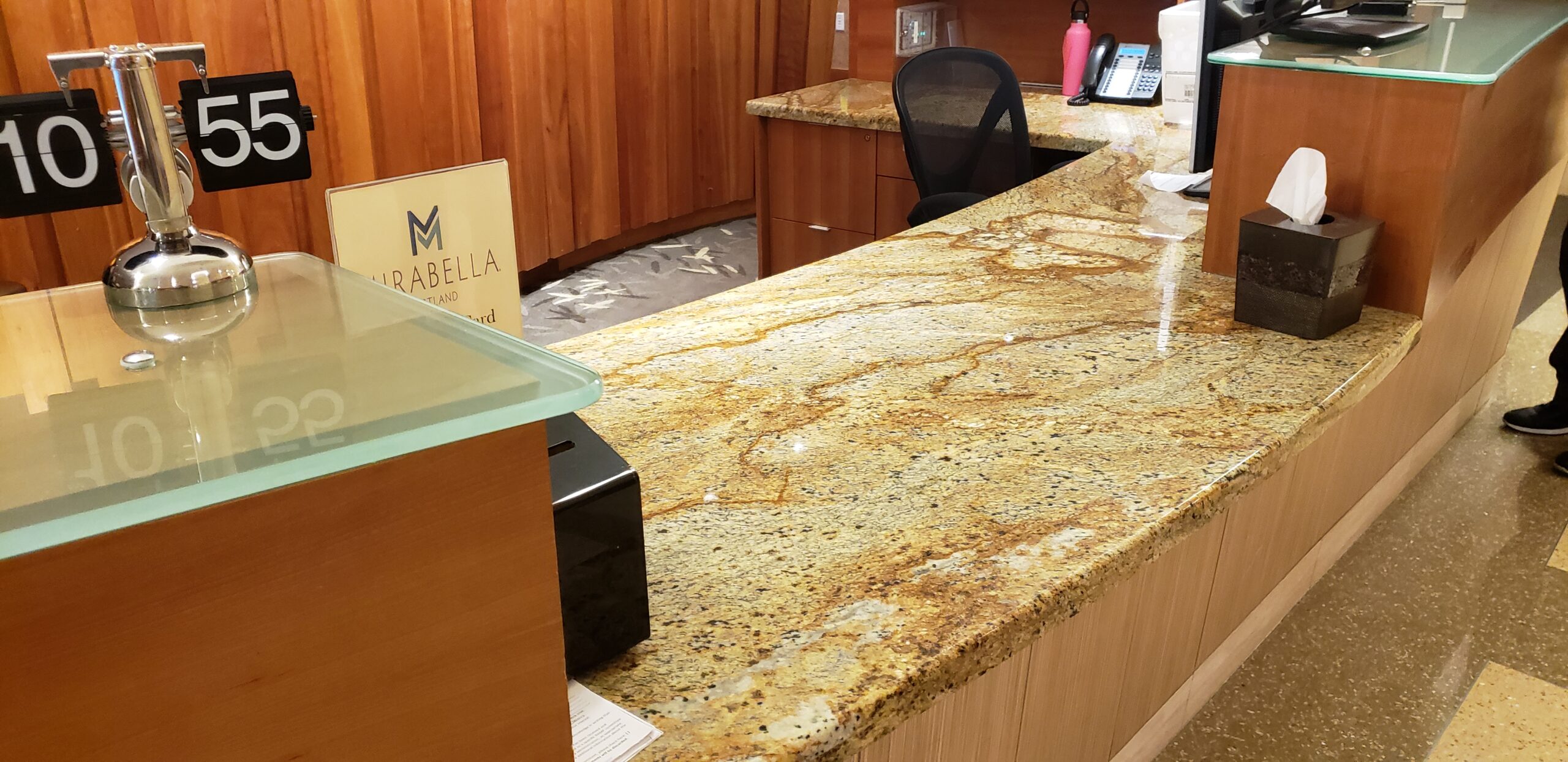 the original granite countertop we installed
