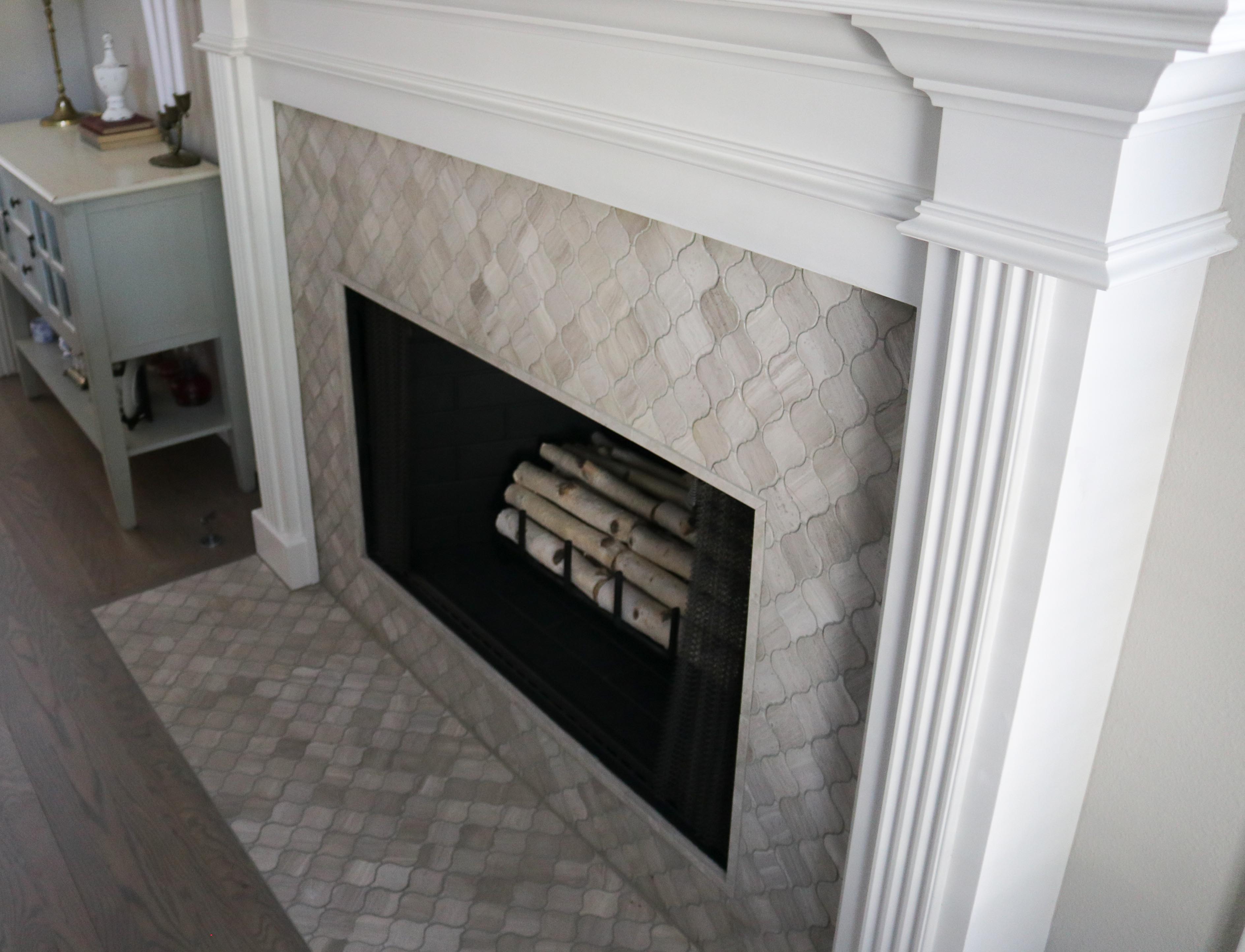 Tile fireplace