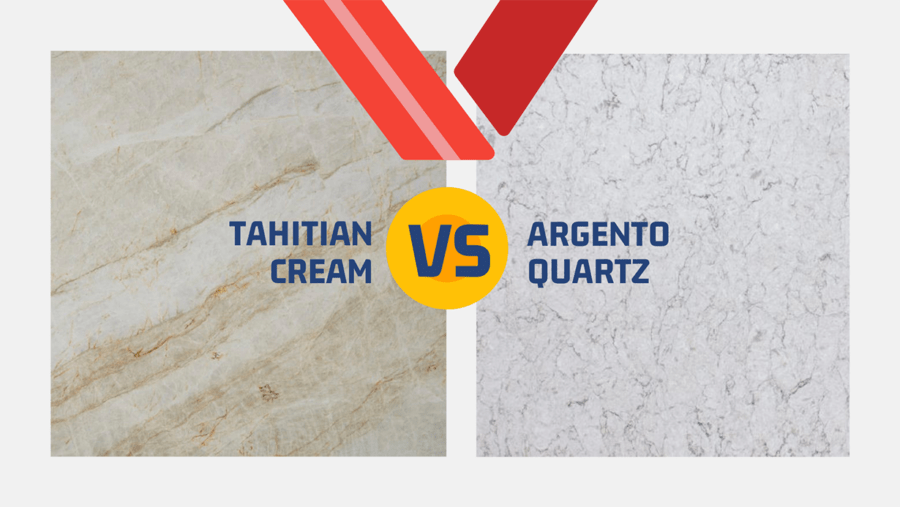 Tahitian Cream Quartzite vs Argento Quartz