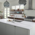 Q Quartz Calacatta Azai quartz kitchen