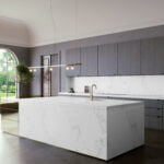 Caesarstone Empira White quartz kitchen