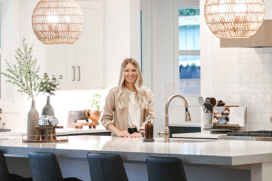 Homeowner in kitchen