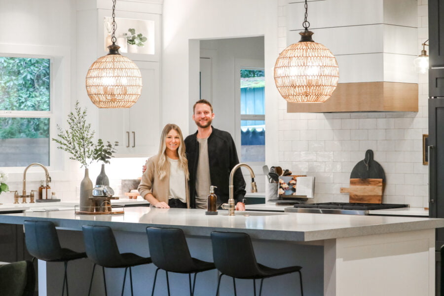 homeowners in their kitchen