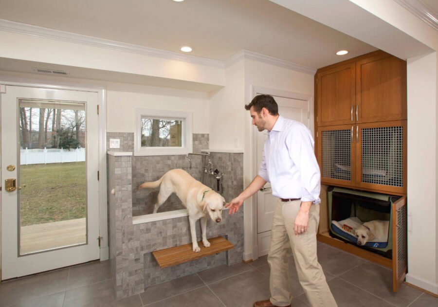 Dog washing deals station for home