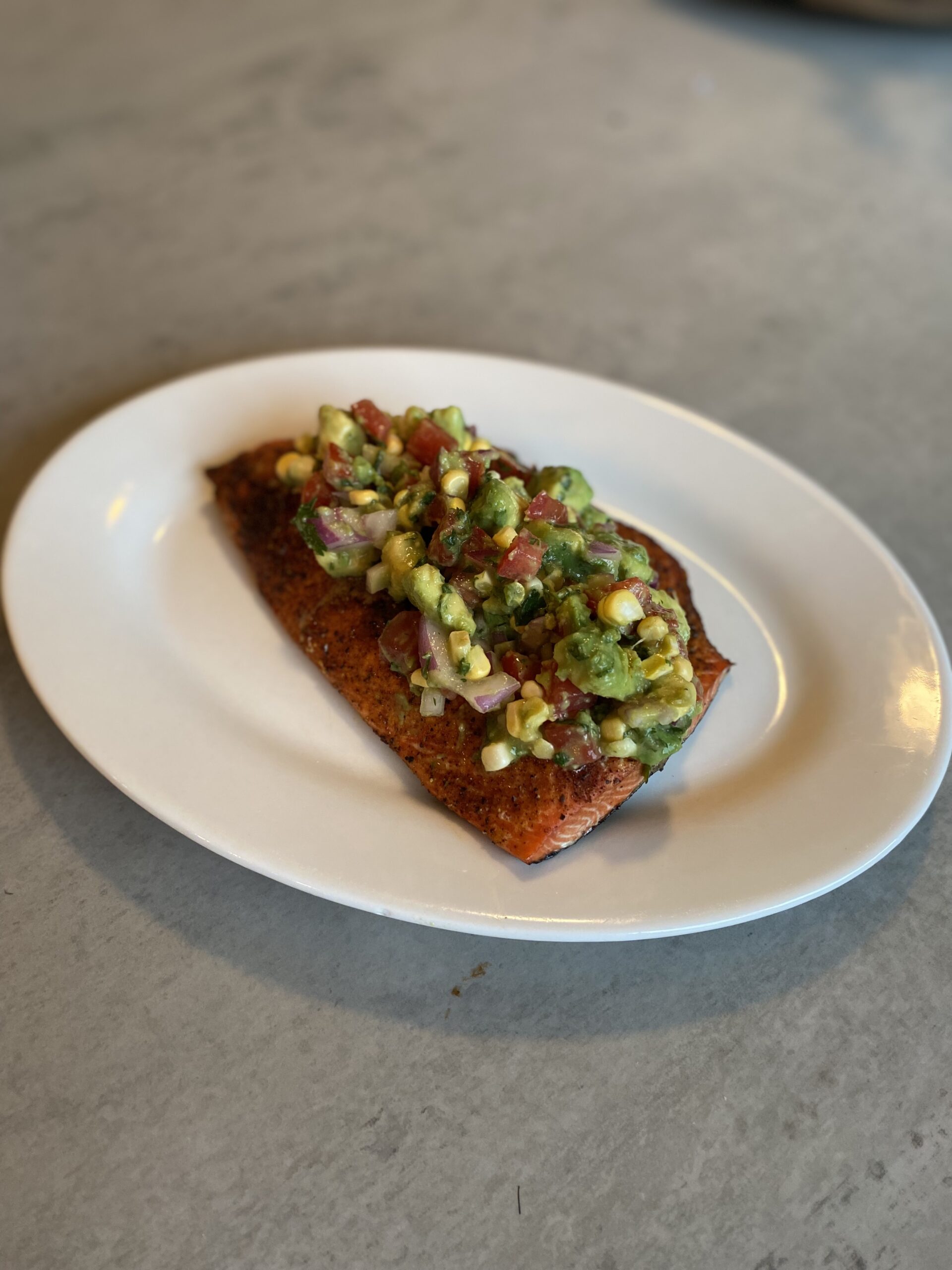 Grilled Salmon with Avocado Salsa