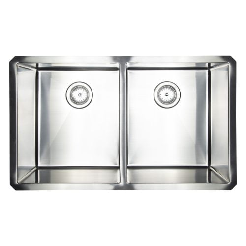 Wel-5050-3219 double bowl stainless steel sink