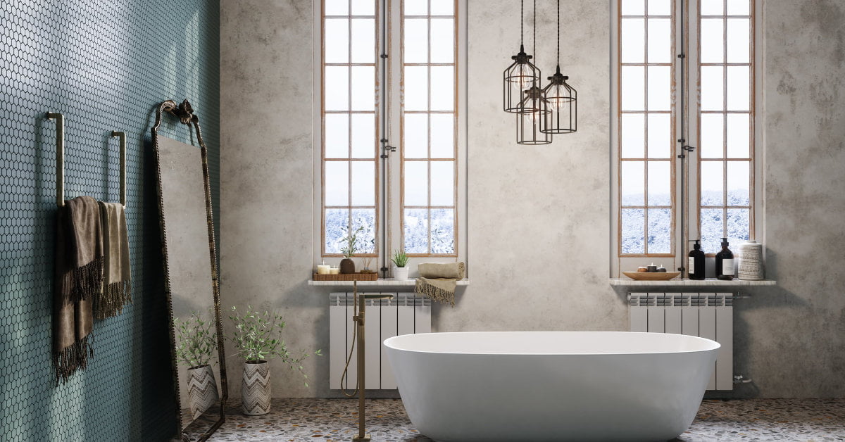 Bathtub with Pendant Lights