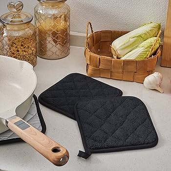 pan on pot holder