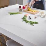 Viatara quartz Calacatta Suprema kitchen